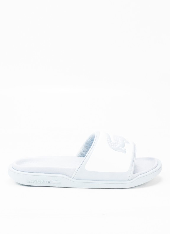 Chanclas Lacoste Serve Slide Dual celeste