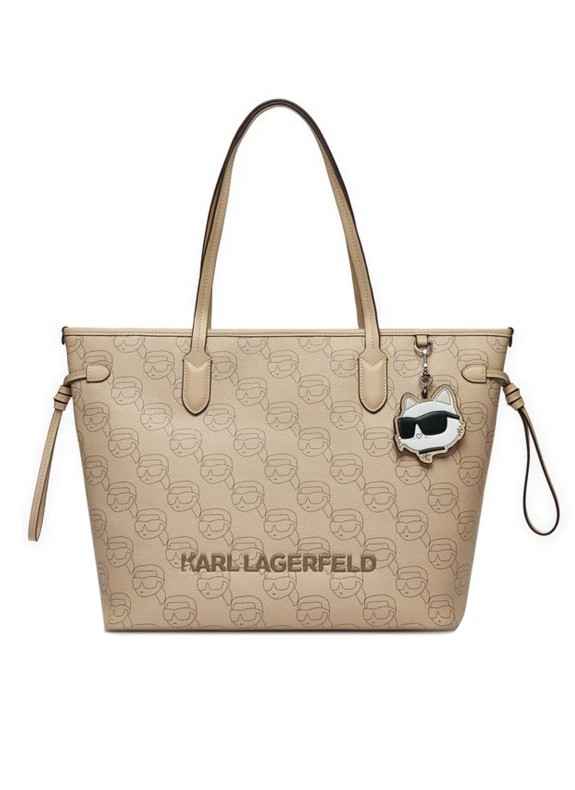 Sac Karl Lagerfeld Ikon Mono Cc Lg Tote sable
