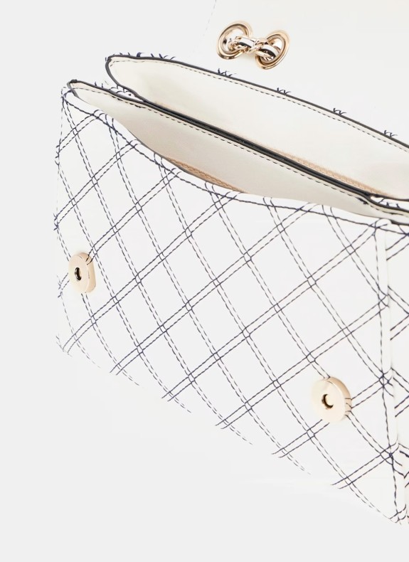 Sac à main Guess Cruise Vibe Cnvrtblle Xbdy Flap blanc