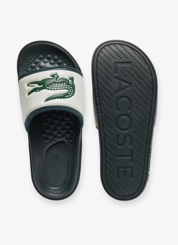 Claquettes Lacoste Serve Slide 1.0 blanches