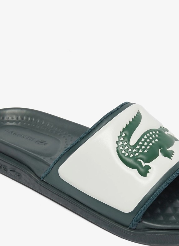 Claquettes Lacoste Serve Slide 1.0 blanches