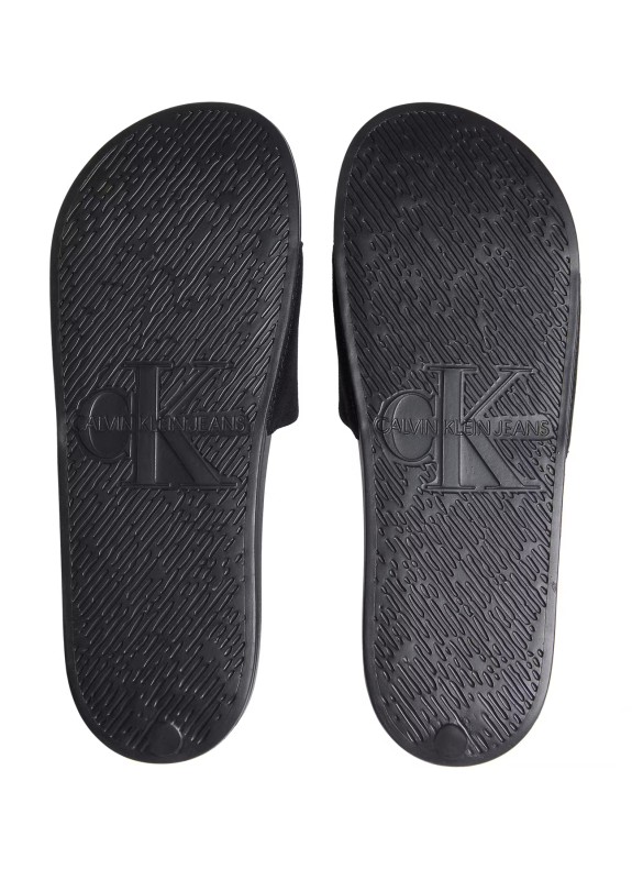 Chanclas Calvin Klein Slide Monogram CV preto