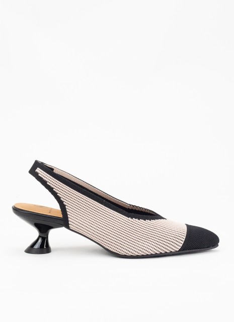 Escarpins slingback Miss Elastic Reine nude