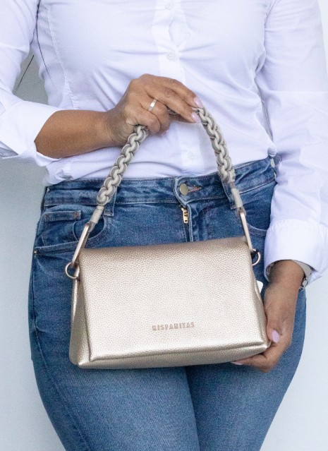 Bolso Hispanitas BV253846 ouro