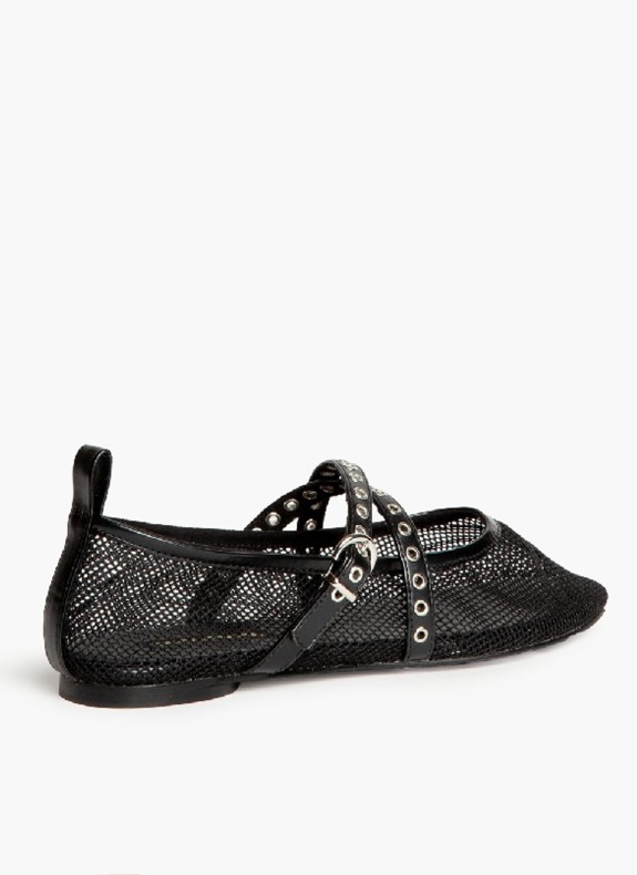 Dançar de Rejilla com Feche em Hebilla para Mulher em Cor Preto