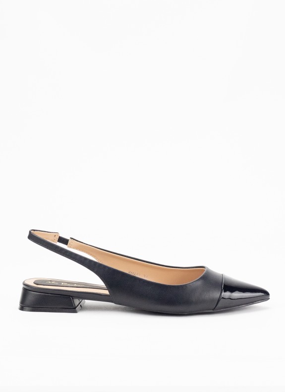 Chaussure à Talon Ouvert pour Femme en Couleur Noire