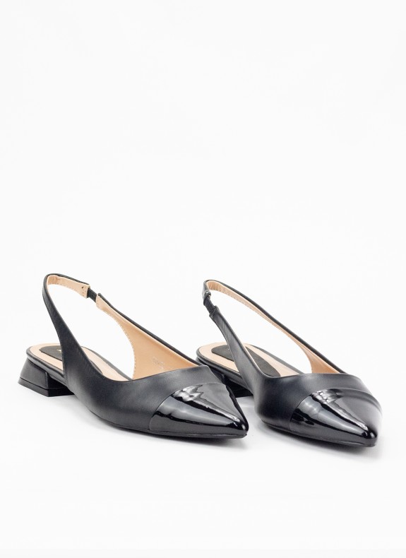 Chaussure à Talon Ouvert pour Femme en Couleur Noire