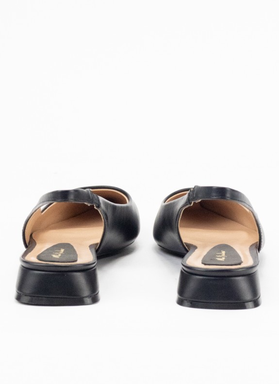 Chaussure à Talon Ouvert pour Femme en Couleur Noire