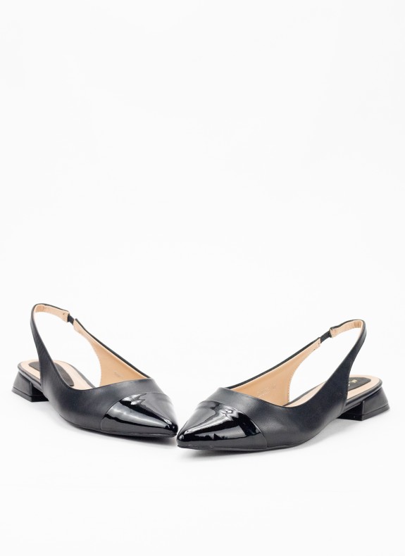 Chaussure à Talon Ouvert pour Femme en Couleur Noire