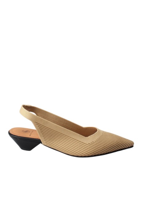 Salon à talon ouvert Miss Elastic Capri camel