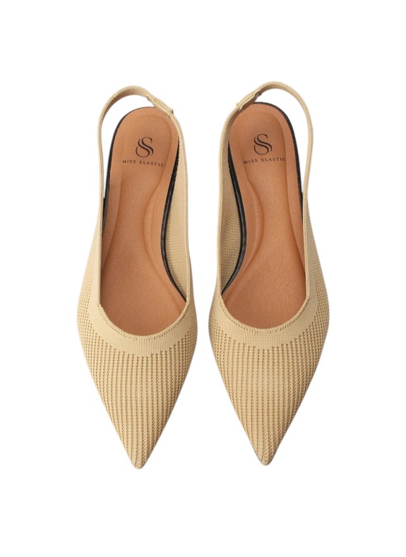 Salão destalonado Miss Elastic Capri camel