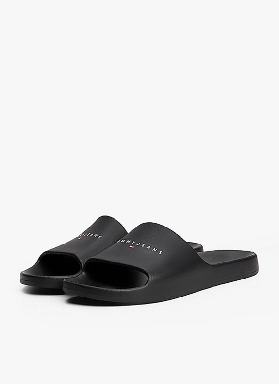 Chanclas Tommy Hilfiger Tjw Printed Pu Pool Slide negro