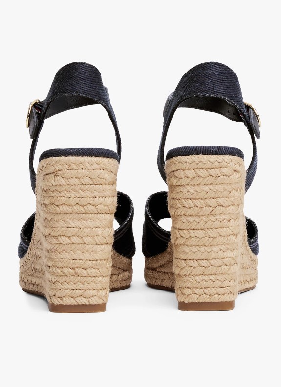 Sandalia Tommy Hilfiger Espad High Wedge marinho