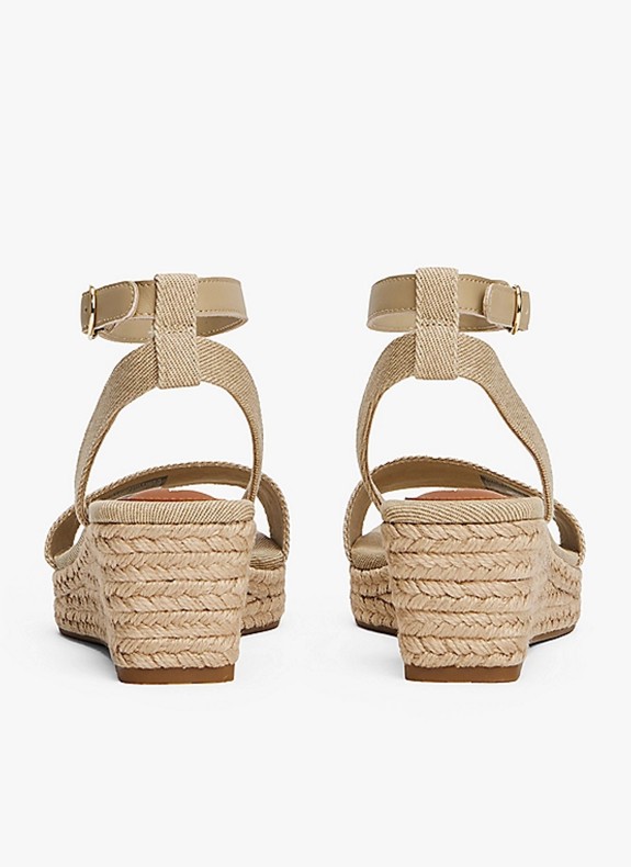 Sandalia Tommy Hilfiger Espad Mid Wedge beige