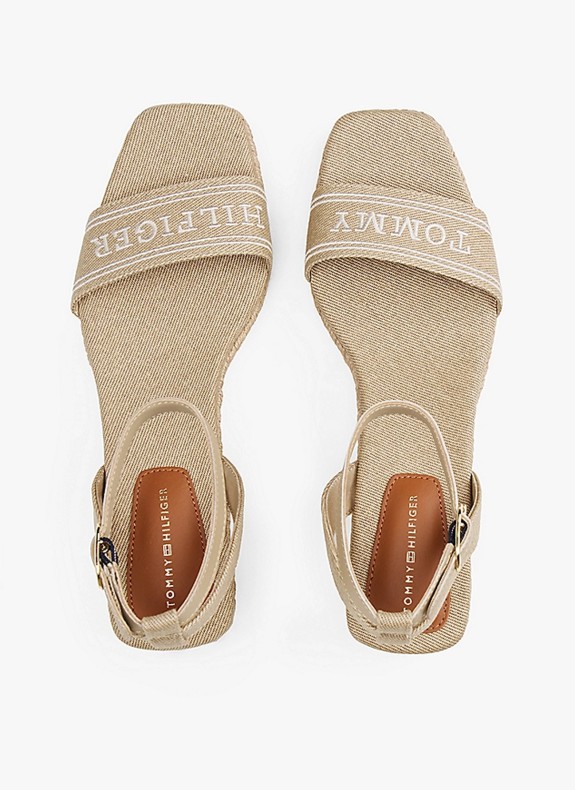 Sandalia Tommy Hilfiger Espad Mid Wedge beige