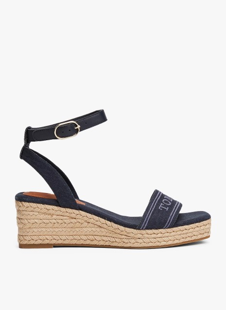 Sandale Tommy Hilfiger Espad Mid Wedge marine