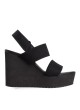 Sandale compensée Calvin Klein Webbing en noir