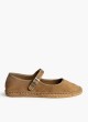 Ballerines en Tissu Couleur Camel pour Femme