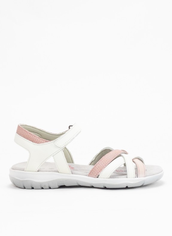 Sandale de Sport en Cuir pour Femme en Couleur Blanche