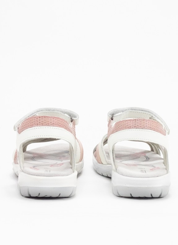 Sandale de Sport en Cuir pour Femme en Couleur Blanche