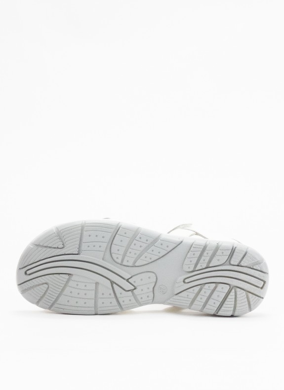 Pelle sportiva Sandalia per le donne in colore bianco