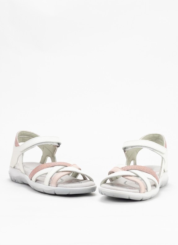 Sandale de Sport en Cuir pour Femme en Couleur Blanche