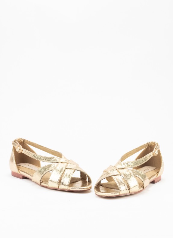 Golden Sandal für Damen mit Schnalle
