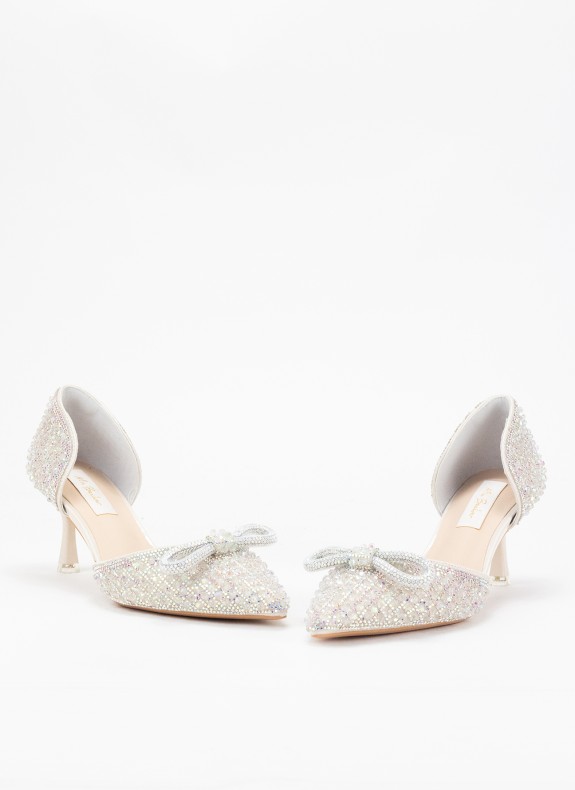 Zapatos de Salón con Tacón para Mujer en Color Blanco