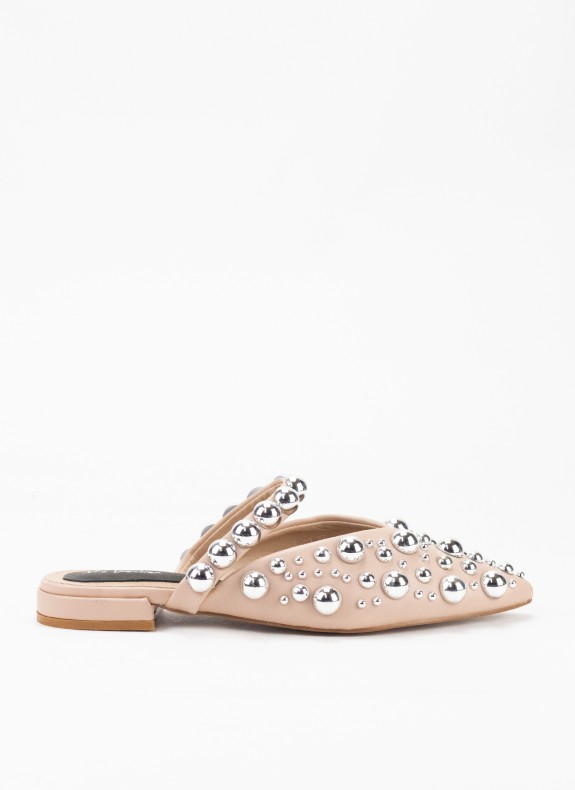 Saft mit Tachuelas für Damen in Farbe Beige