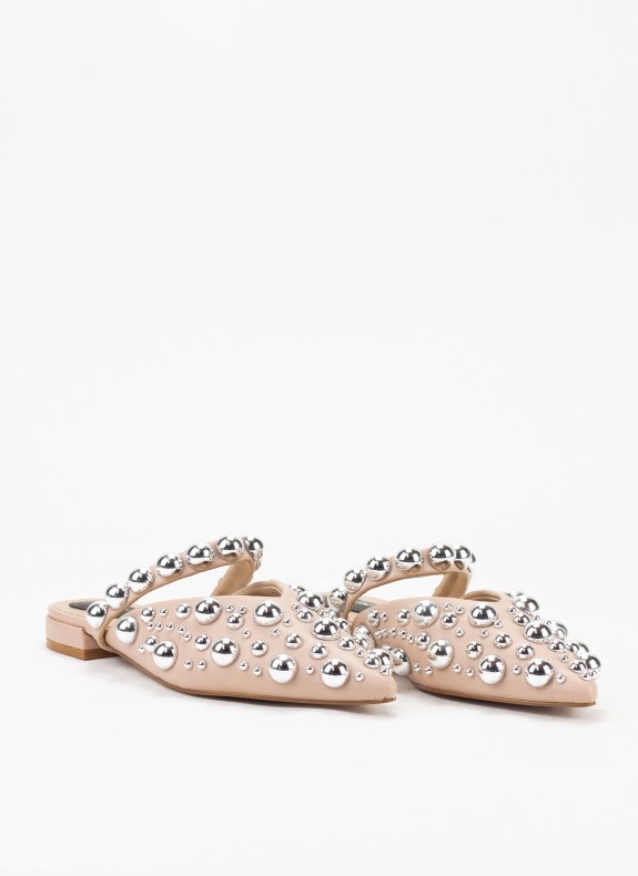 Saft mit Tachuelas für Damen in Farbe Beige