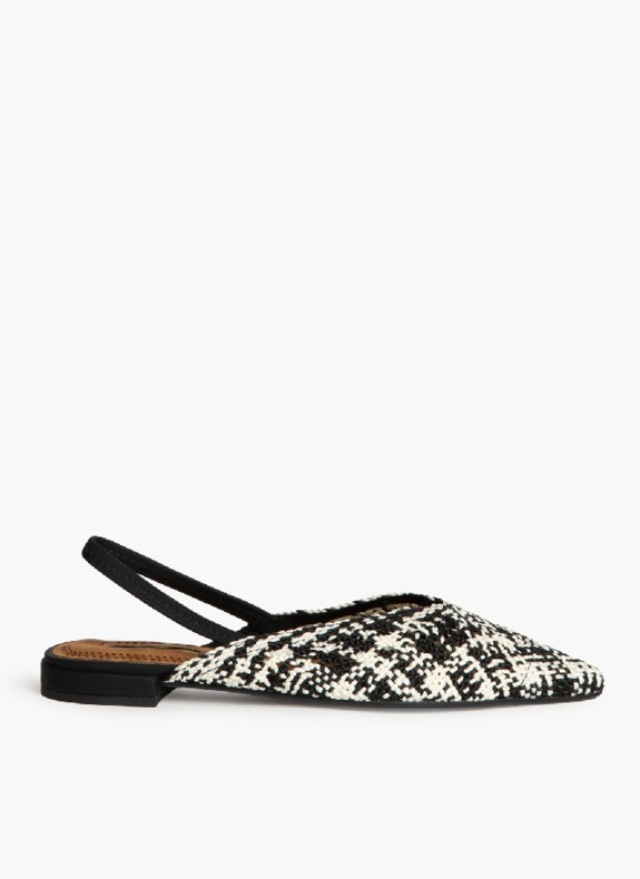 Chaussure à talon ouvert pour femme en couleur noire