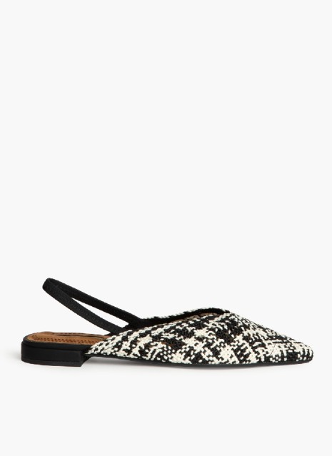 Chaussure à talon ouvert pour femme en couleur noire