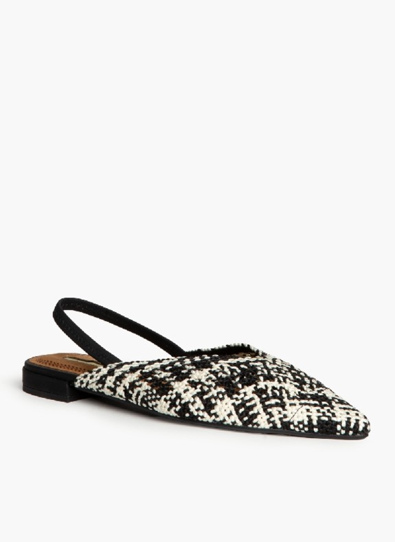 Chaussure à talon ouvert pour femme en couleur noire
