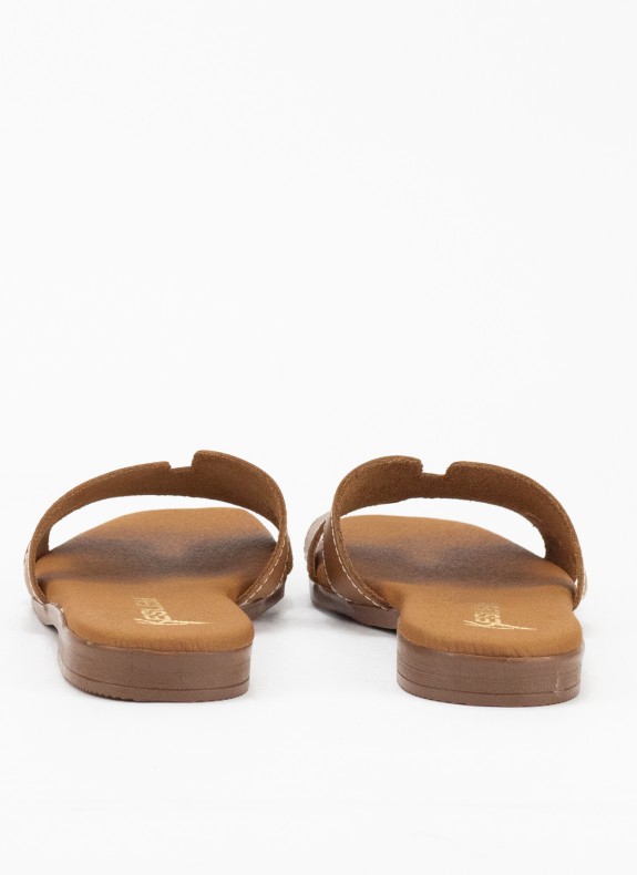 Sandalia Skin Plana für Damen in Leder Farbe