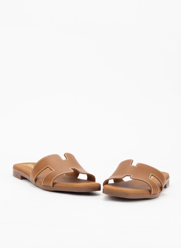 Sandalia Skin Plana für Damen in Leder Farbe