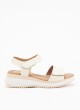 Sandalia Deportiva de Piel para Mujer en Color Blanco