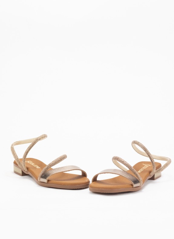 Sandalias para Mulher em Cor Ouro