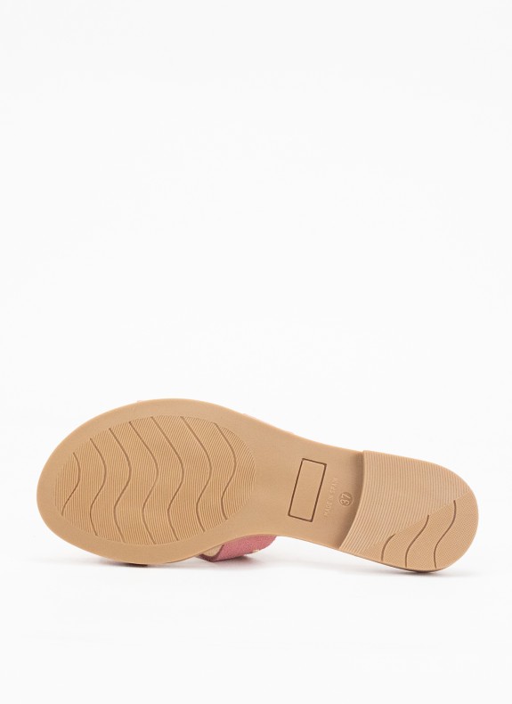 Sandalia Skin Plana für Damen in Pink Farbe