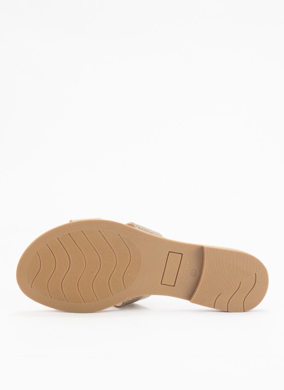 Sandalia Skin Plana für Damen Farbe Gold