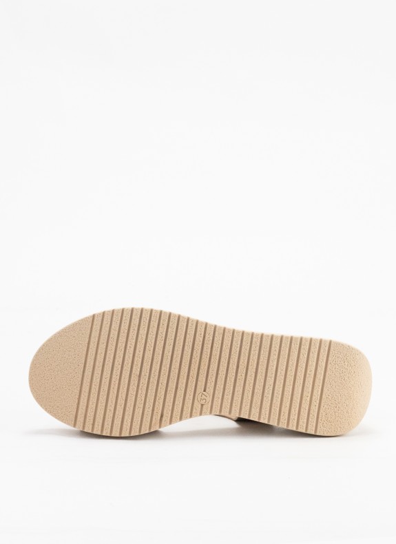 Sandalia Deportiva de Piel para Mujer en Color Oro