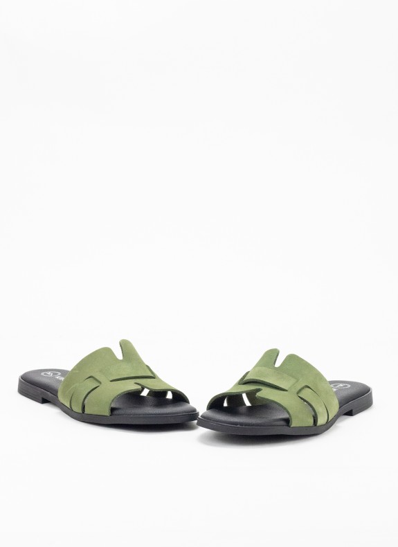 Sandalia Skin Plate für Damen Farbe Kaki