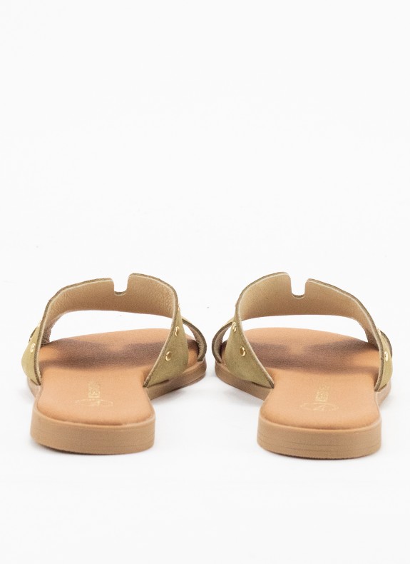 Sandalia Skin Plate für Damen Farbe Kaki