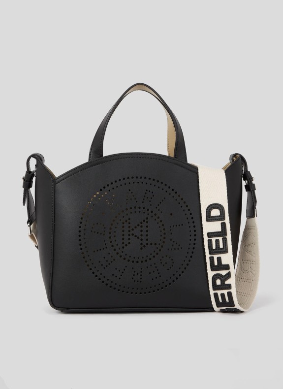Bolso Karl Altamira K/Circle SM Tote Woven preto