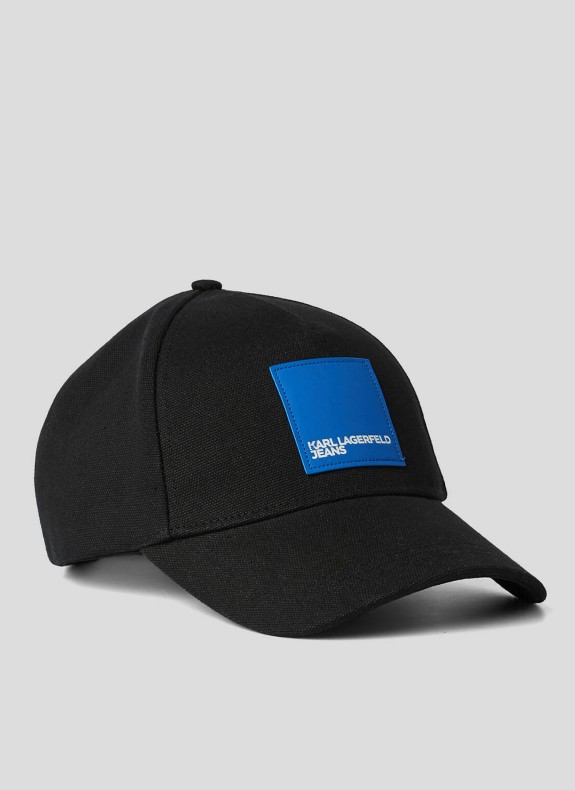 Gorra Karl Lagerfeld KLJ box logo cap negro
