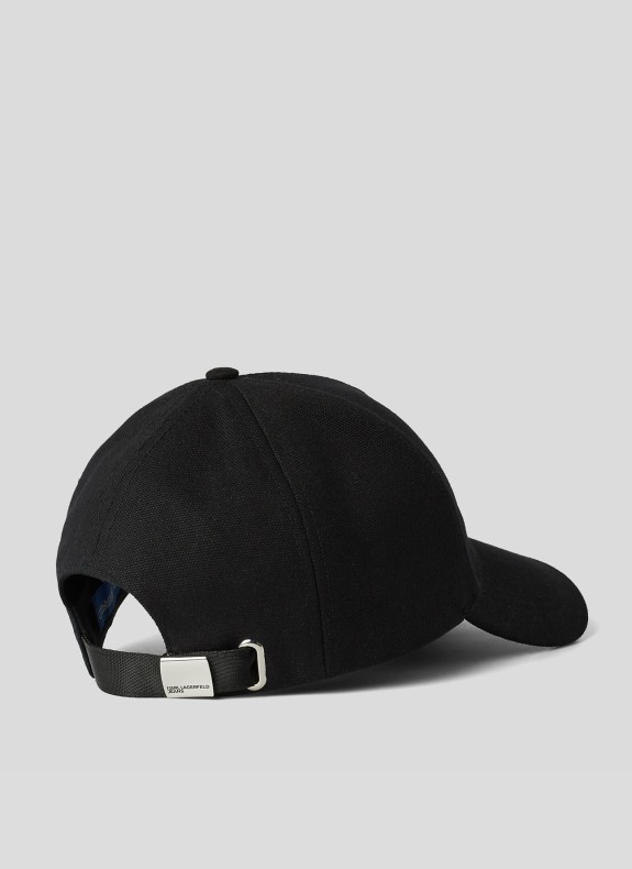Gorra Karl Lagerfeld KLJ box logo cap negro