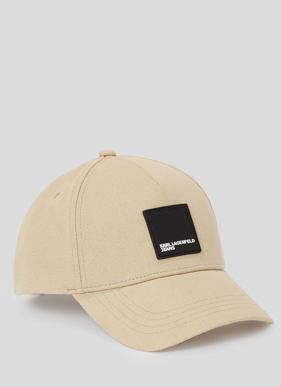 Gorra Karl Lagerfeld KLJ box logo cap beige