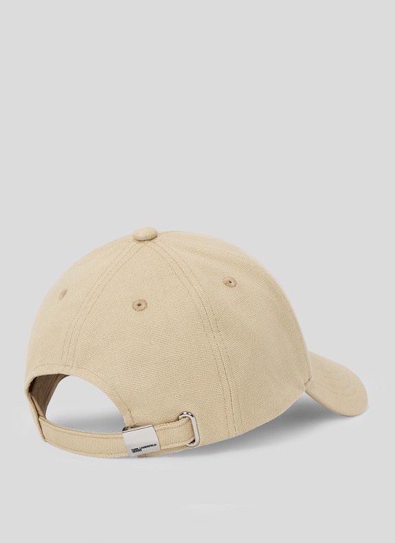 Gorra Karl Lagerfeld KLJ box logo cap beige