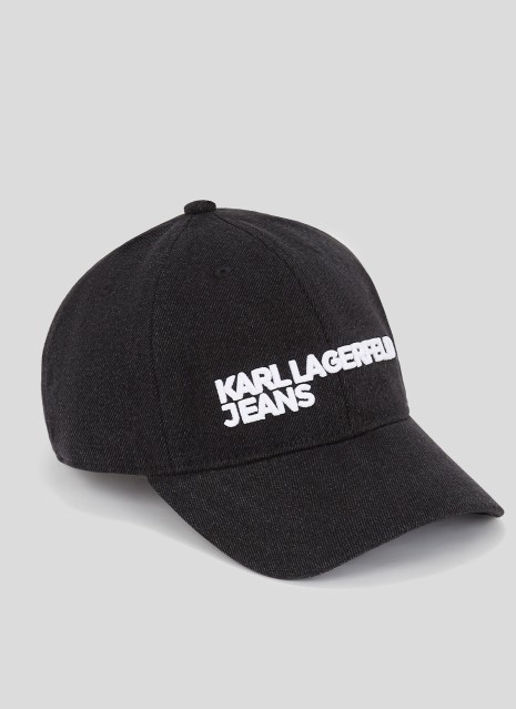Gorra Karl Altamira KLJ black denim cap preto