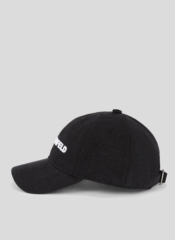 Casquette Karl Lagerfeld KLJ en denim noir