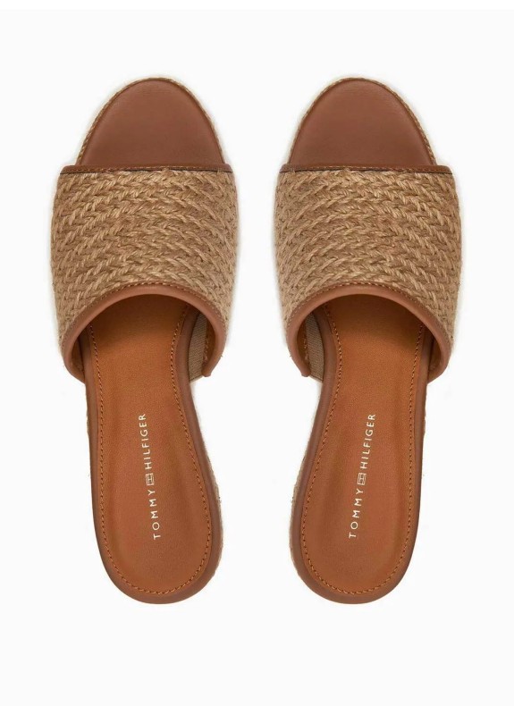 Zueco Tommy Hilfiger Th Rope Wedge Sandal beige